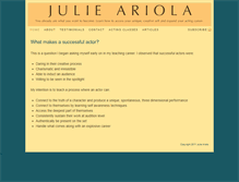 Tablet Screenshot of julieariola.com